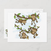 Monkey Shine Briefkaart (Voorkant / Achterkant)