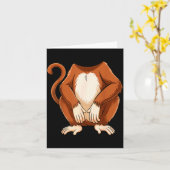 Monkey Shirt Adult Kids Men Women Brown Monkey Cos Kaart (Gele Bloem)