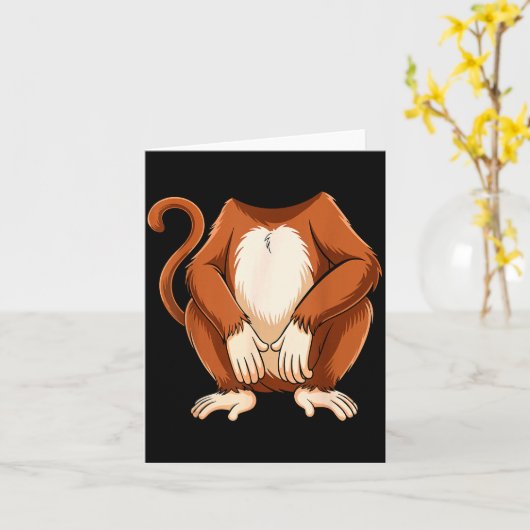 Monkey Shirt Adult Kids Men Women Brown Monkey Cos Kaart (Gele Bloem)