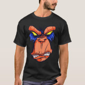 Monkey Shows Teeth Eye Evil Gorilla T-shirt (Voorkant)
