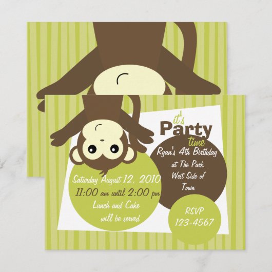 Monkey-Side-Down Kaart (Voorkant / Achterkant)