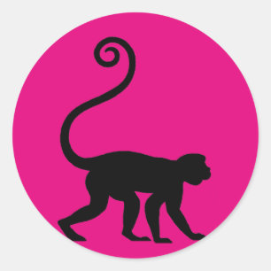 Monkey Silhouet Stickers