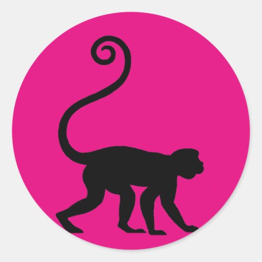 Monkey Silhouet Stickers (Voorkant)
