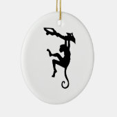 Monkey Silhouette Keramisch Ornament (Rechts)