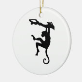 Monkey Silhouette Keramisch Ornament (Links)