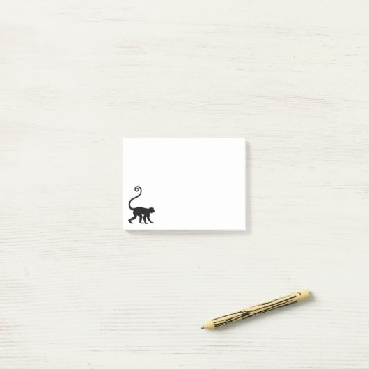 Monkey Silhouette Post-it® notes (Op bureau)