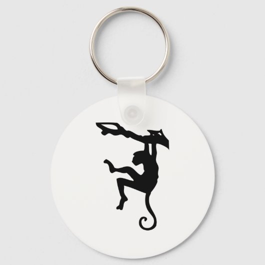 Monkey Silhouette Sleutelhanger (Voorkant)