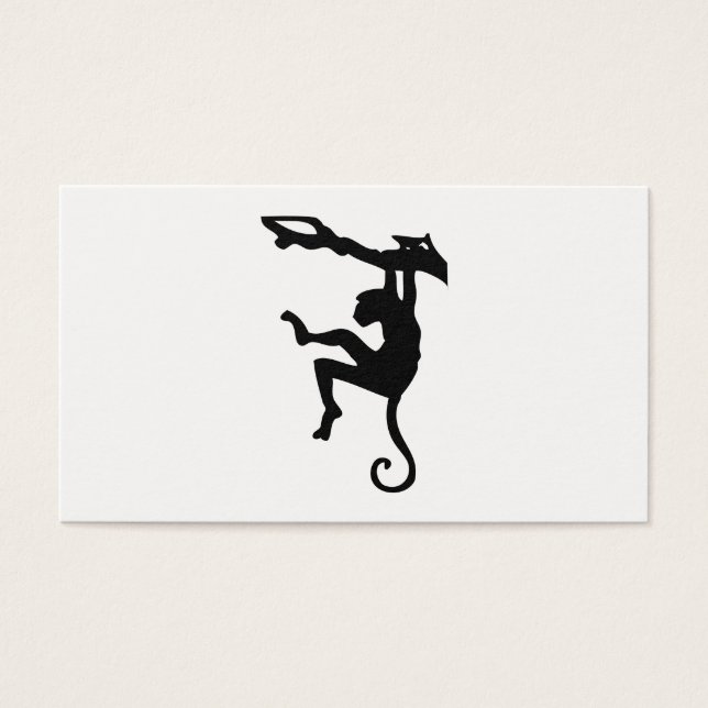 Monkey Silhouette Visitekaartjes (Voorkant)
