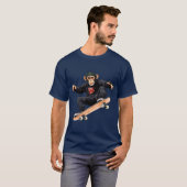 Monkey skateboard T-Shirt (Voorkant volledig)