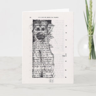 Monkey Sketch op  Boek Paginakaart Feestdagen Kaart