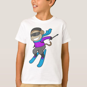 Monkey Skier Ski T-shirt