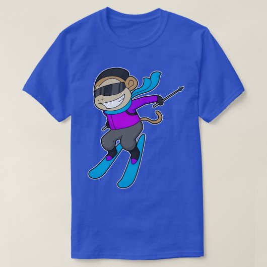 Monkey Skier Ski T-shirt (Design voorkant)