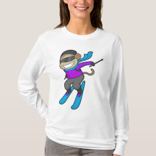 Monkey Skier Ski T-shirt