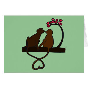 Monkey Smooches Kaart