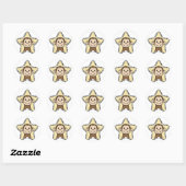 Monkey Star Ronde Sticker (Vel)