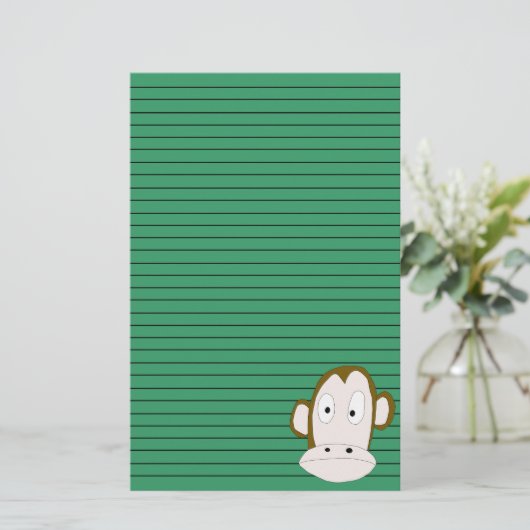 Monkey Stationery Briefpapier (Staand voorkant)