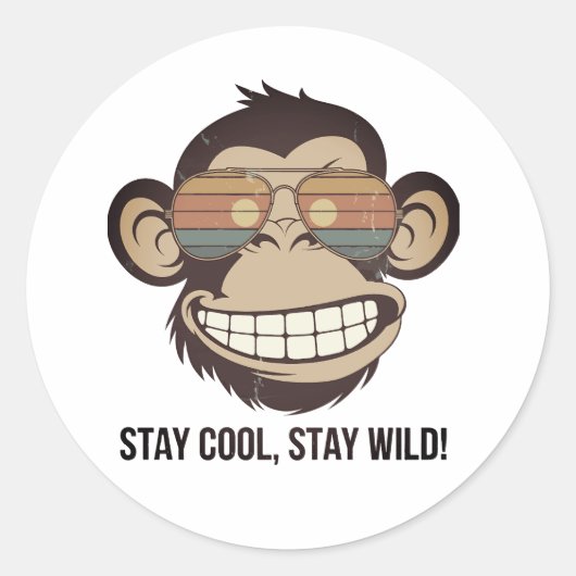 Monkey Sticker Design (Voorkant)