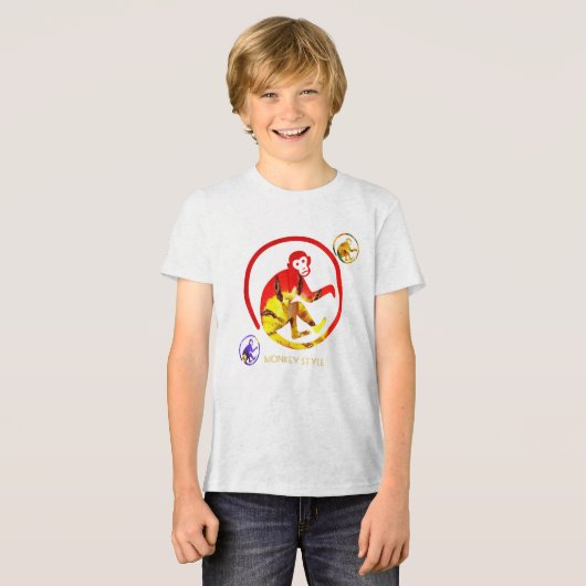 Monkey-stijl Tri-Blend Shirt (Voorkant volledig)