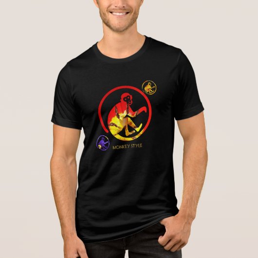 Monkey-stijl Tri-Blend Shirt (Voorkant)