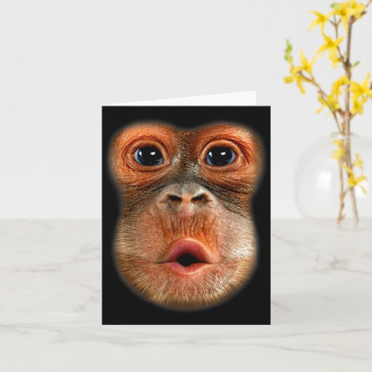 Monkey Stomach Funny Meme Cool Viral Video  Kaart (Gele Bloem)