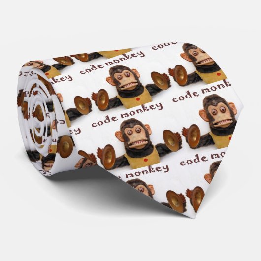 Monkey-Stropdas voor computersoftwareprogramma's Stropdas (Opgerold)
