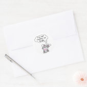 Monkey Stuffing voor Hersenen Ronde Sticker (Envelop)
