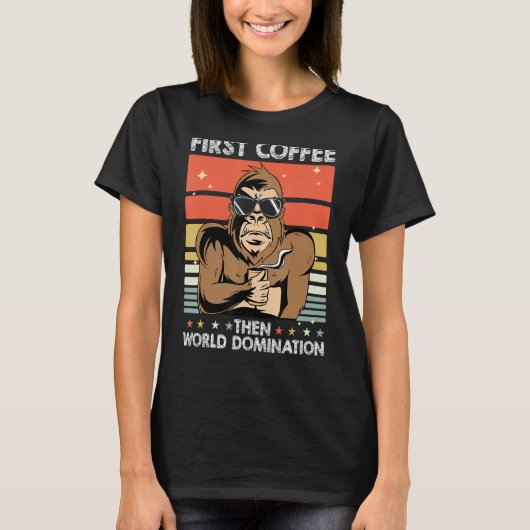 Monkey Sunbril Animal Primate Ape Monkey T-shirt (Voorkant)