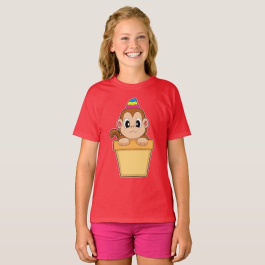 Monkey Sundae T-shirt (Voorkant volledig)