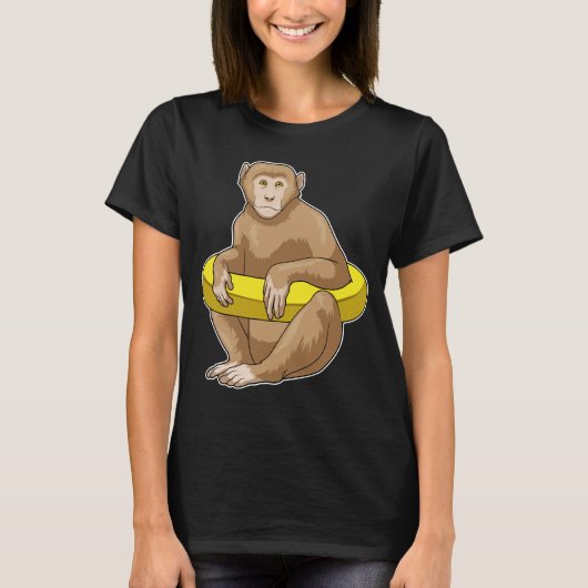 Monkey Swimming Lifebuoy T-shirt (Voorkant)