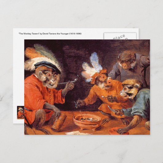 Monkey Tavern: Art Briefkaart (Voorkant / Achterkant)