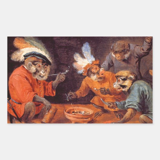 Monkey Tavern:  kunst Stickers (Voorkant)