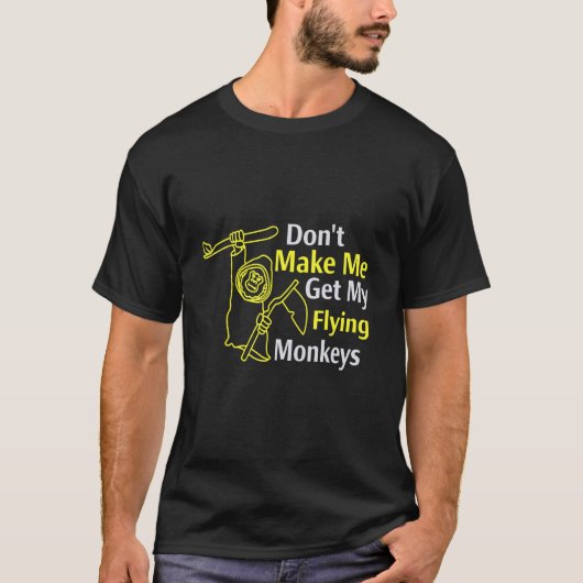 Monkey Tees For Men Angry Monkey Flying Monkeys 3 (Voorkant)
