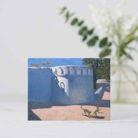 Monkey Temple India 2000 Briefkaart (Staand voorkant)