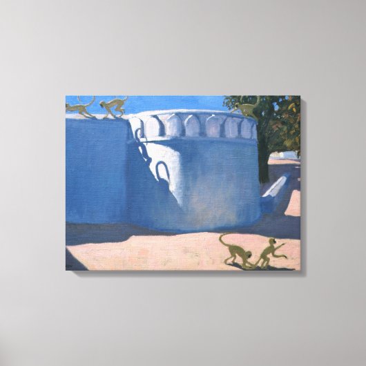 Monkey Temple India 2000 Canvas Afdruk (Voorkant)