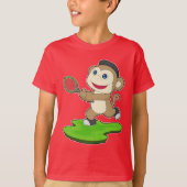 Monkey Tennis Tennis racket T-shirt (Voorkant)