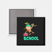 Monkey terug naar school magneet (Voorkant / Achterkant)