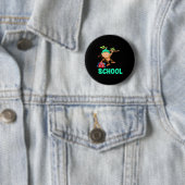 Monkey terug naar school ronde button 5,7 cm (In situ)