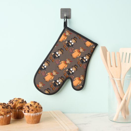 Monkey - Thanksgiving potholder Ovenwant (Insitu(Ophanging))
