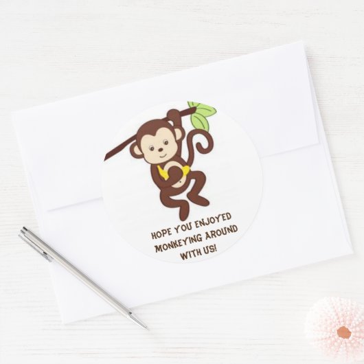 Monkey thema party sticker (Envelop)