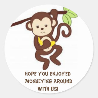 Monkey thema party sticker