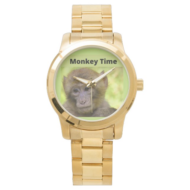 Monkey Tine Gold Watch Horloge (Voorkant)