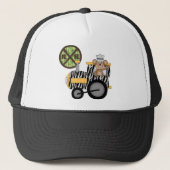 Monkey Train Engineer T-shirts en cadeautjes Trucker Pet (Voorkant)