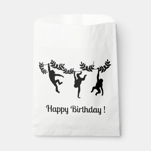 Monkey Troop Happy Birthday Bedankzakje (Voorkant)