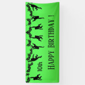 Monkey Troop Happy Birthday w/ Year Spandoek (Verticaal)