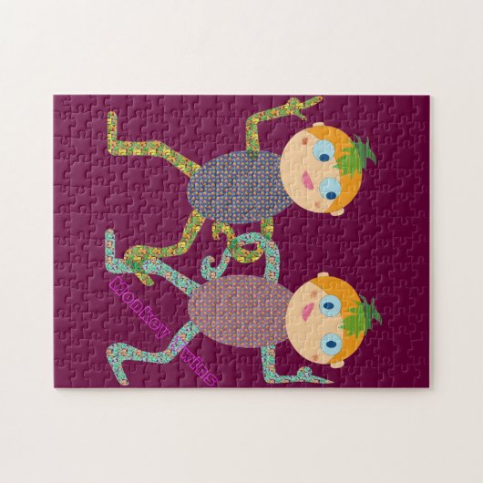 Monkey Twins Legpuzzel (Horizontaal)