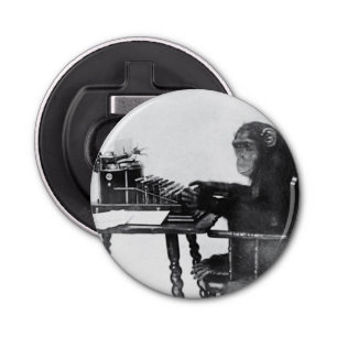 Monkey typen button flesopener