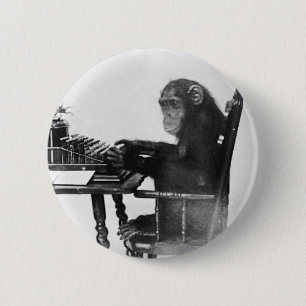 Monkey typen ronde button 5,7 cm