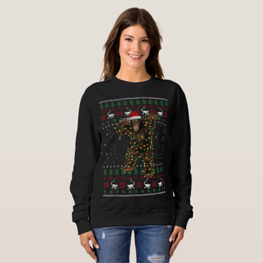 Monkey Ugly Christmas Sweater (Voorkant volledig)
