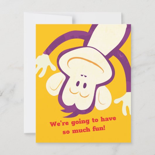 Monkey Uitnodigingen voor Kinderverjaardagsfeest (Achterkant)