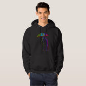 Monkey Umbrella Colourful Creative Zoo Animal Artw Hoodie (Voorkant volledig)